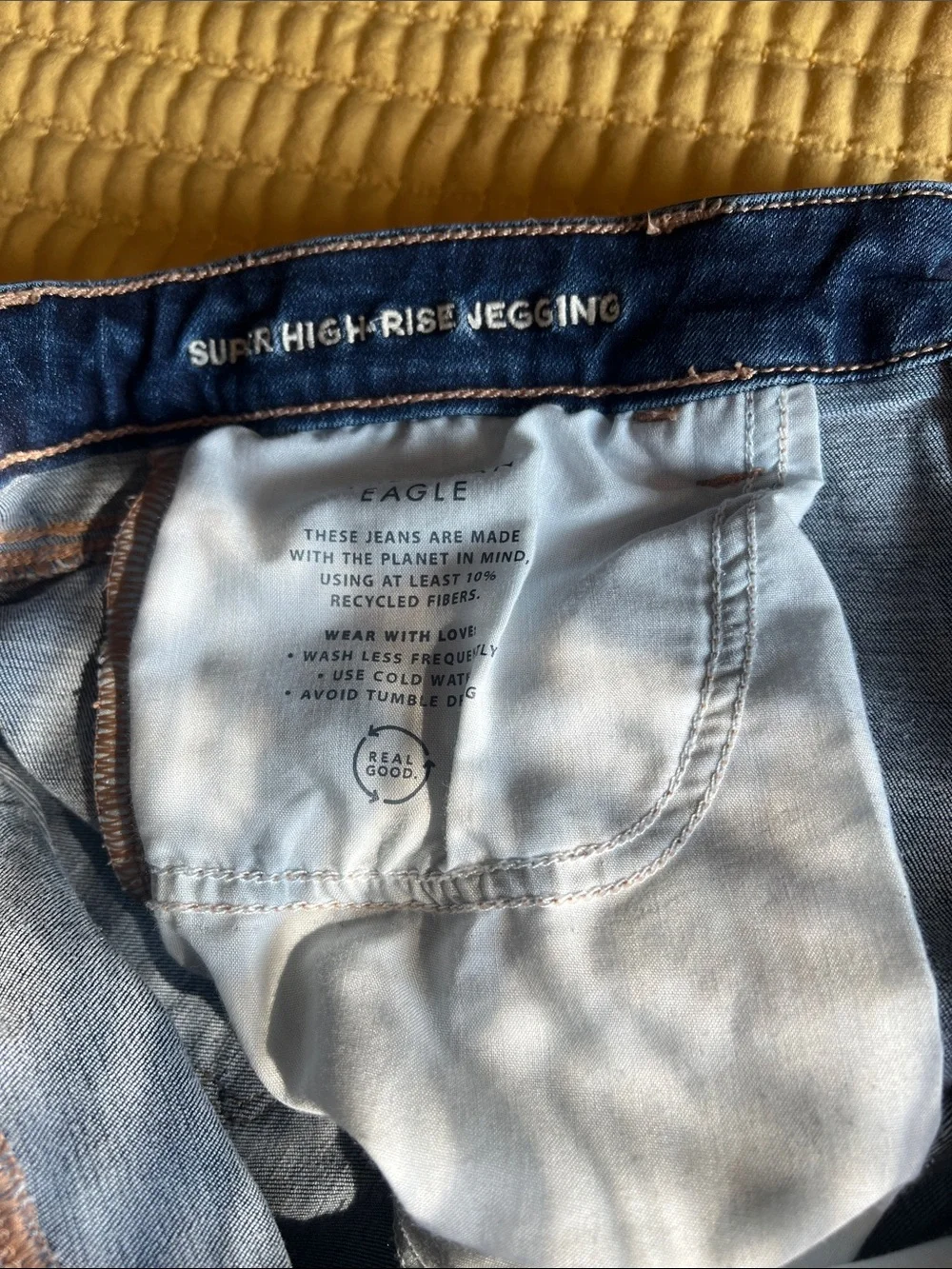 American Eagle Outfitters Dark Blue High-Rise Jeggings